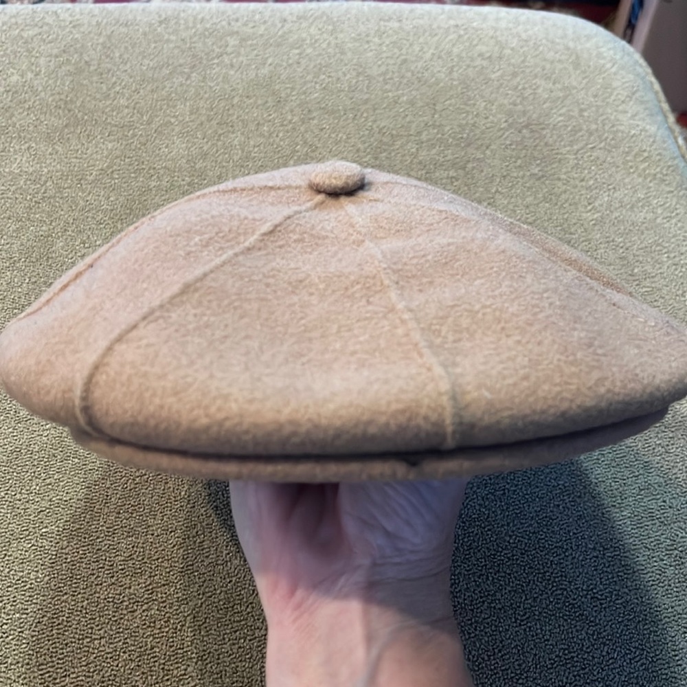 Kangol Tan Wool Newsboy Cap